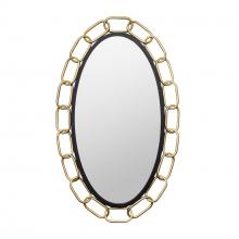 Varaluz 444MI24MBTG - Chains of Love 24x40 Oval Wall Mirror - Matte Black/Textured Gold