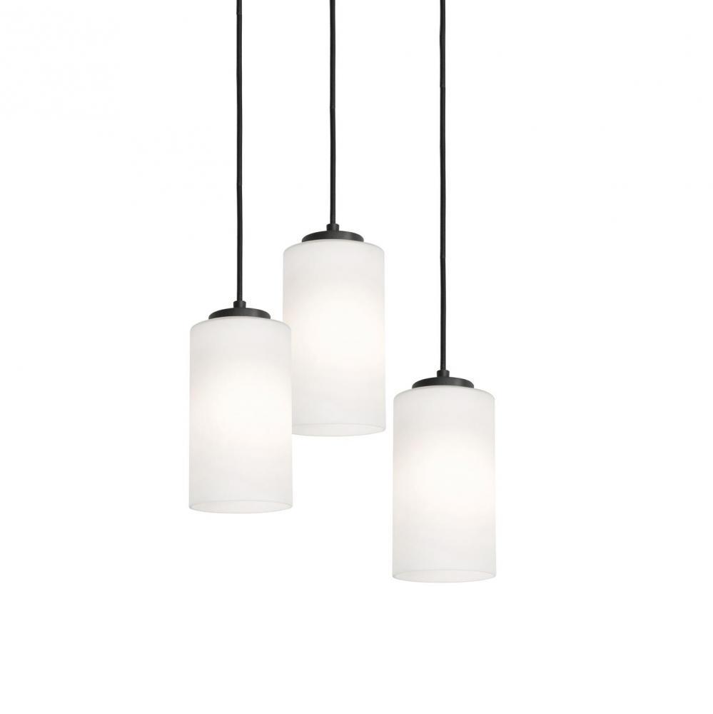 Leo 18'' 3 Light Round Pendant - BK