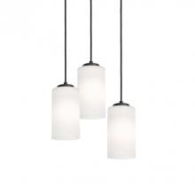 AFX Lighting, Inc. LEOP04MBBKRND3 - Leo 18'' 3 Light Round Pendant - BK