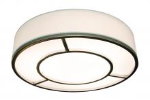 AFX Lighting, Inc. RVEF1624LAJUDSNLW - Reeves - LED 16'' Flush Mount - Satin Nickel Finish - White Linen Shade