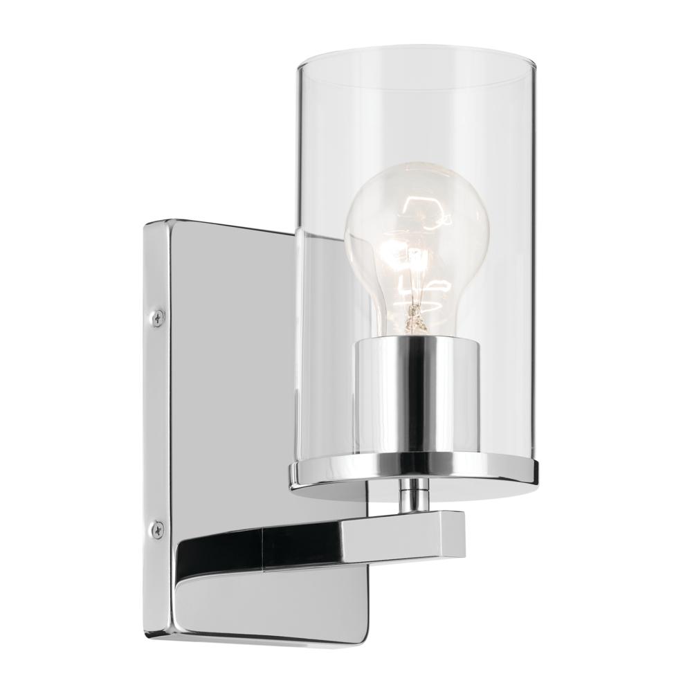 Crosby 4.5" 1-Light Wall Sconce with Clear Glass in Chrome