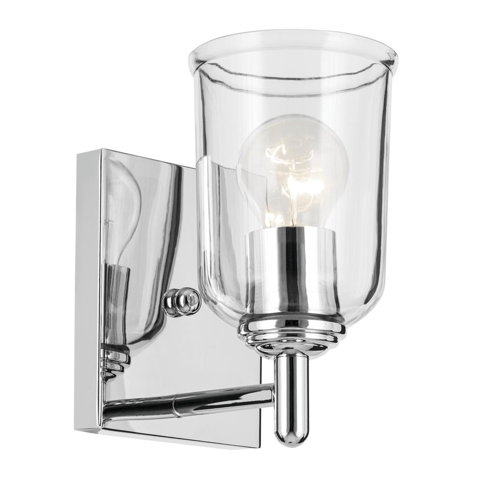 Shailene 5" 1-Light Wall Sconce with Clear Glass in Chrome