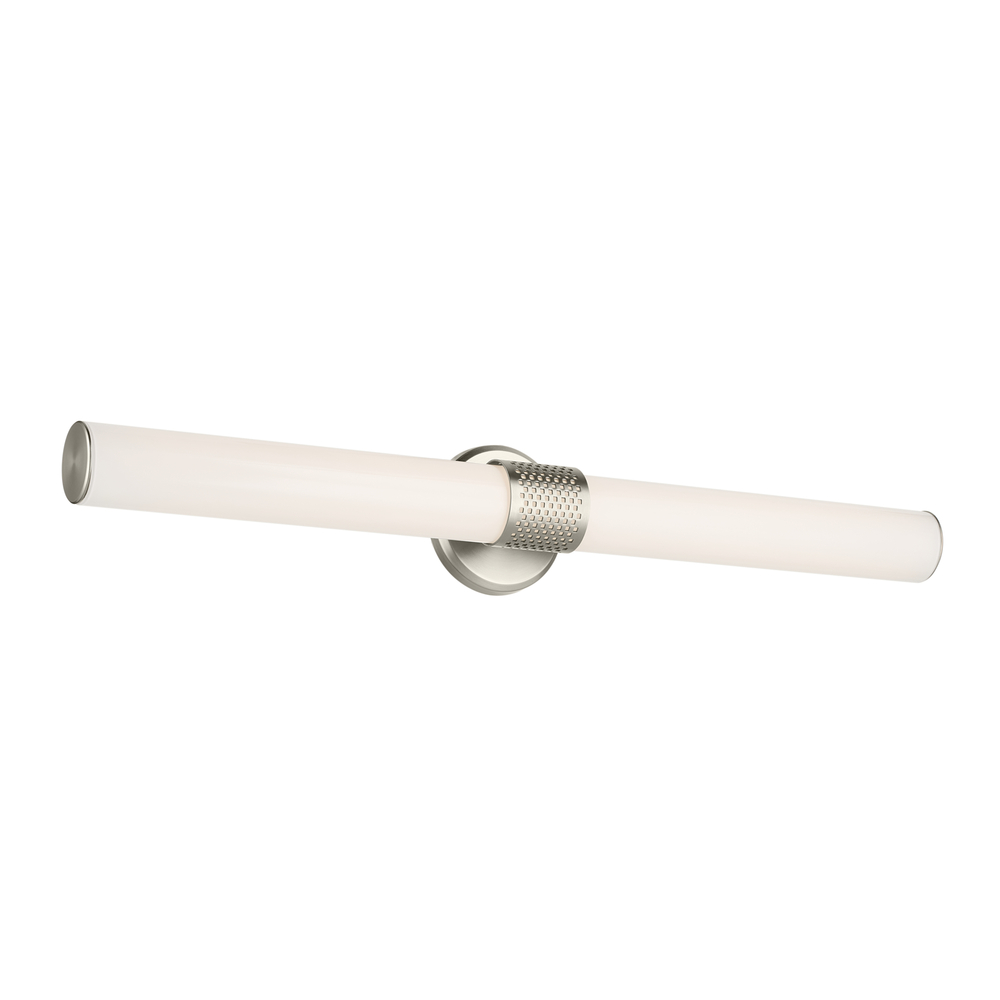 Sashi 32" Bath Bar Large LED with White Glass in Brushed Nickel