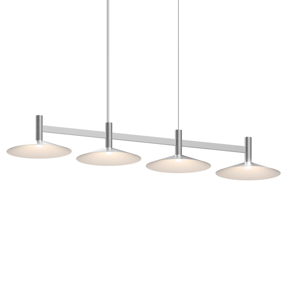 4-Light Linear Pendant w/Shallow Cone Shades