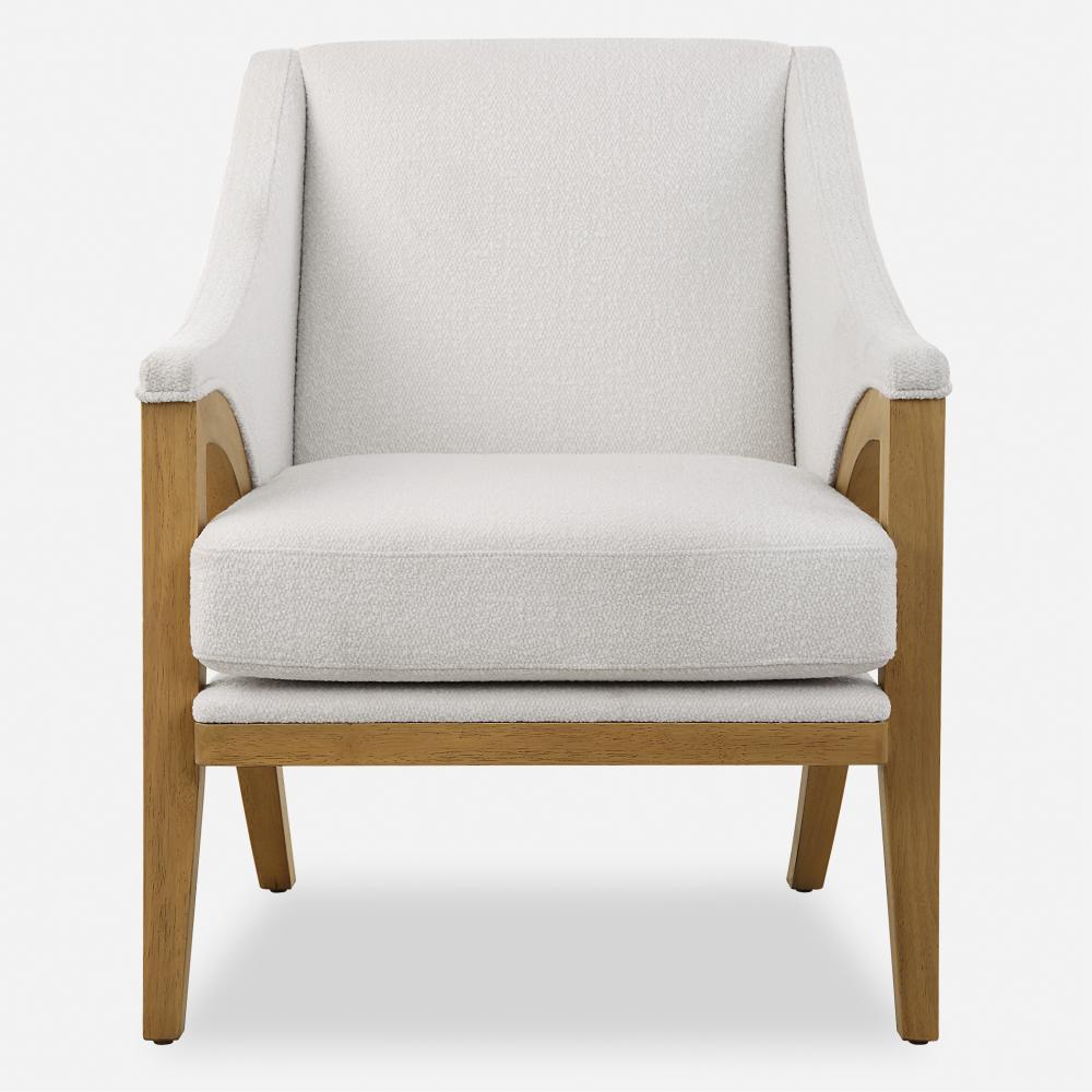 Uttermost Evolve White Fabric Accent Chair