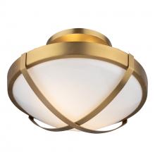 Artcraft AC11703BR - Cara Collection 2-Light Flush Mount, Brushed Brass