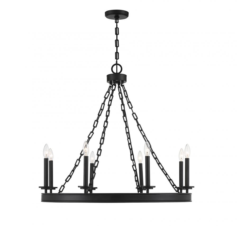 Seville 8-Light Chandelier in  Matte Black