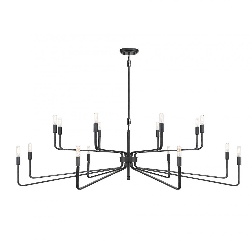 Salem 16-Light Chandelier in Forged Iron