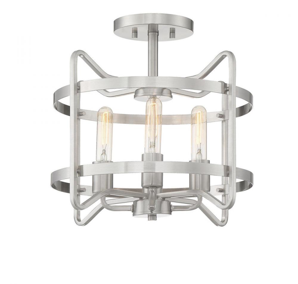 Kent 4-Light Ceiling Light in Satin Nickel