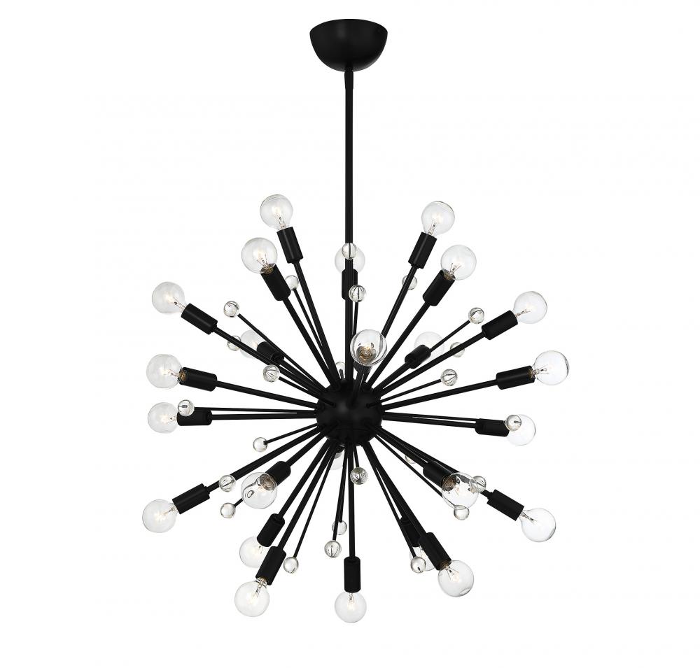 Galea 24-Light Chandelier in  Matte Black