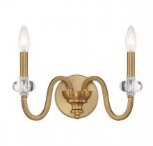 Savoy House 9-5800-2-322 - Bergdorf 2-Light Wall Sconce in Warm Brass