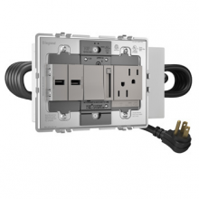 Legrand AD3-2UPDR-M - ADORNE FPC 3-GANG 2USB** PD, 1 O/O, MAG **011422**