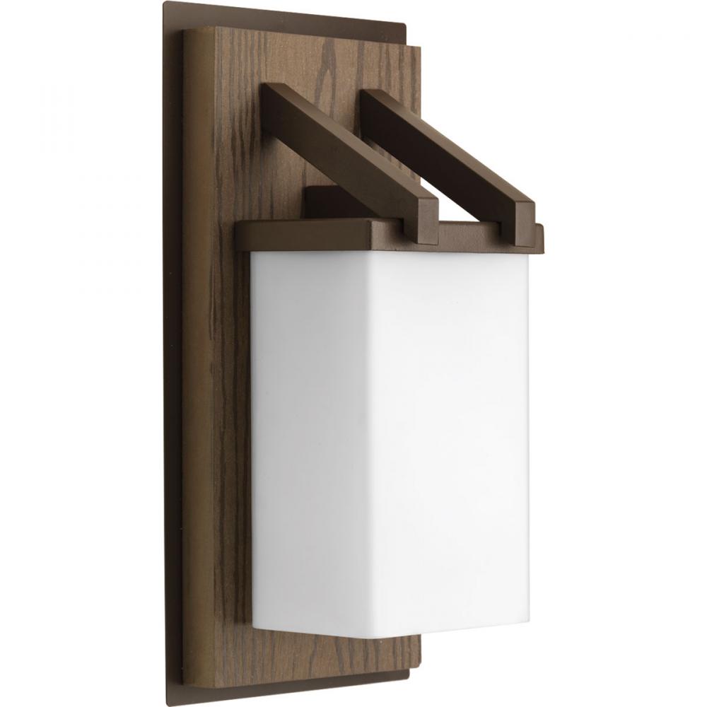 1-Lt. Wall Lantern (6") w/Bulb  Etched Opal glass shade