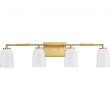  P300506-191 - Spenser Collection Four-Light Brushed Gold Industrial Vanity Light