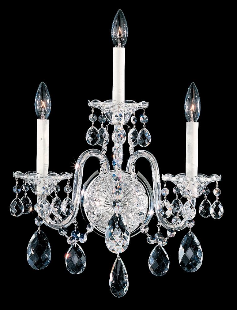 Sterling 3 Light 120V Wall Sconce in Aurelia with Heritage Handcut Crystal