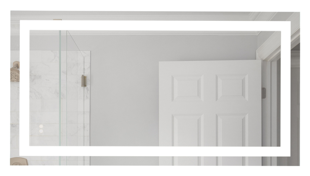 60" x 32" x 1.8" Rectangle LED Mirror, defogger & dimmer, 3000K/4000K/5000K