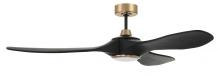 Craftmade EVY60FBSB3 - 60" Envy in Flat Black/Satin Brass w/ Flat Black Blades