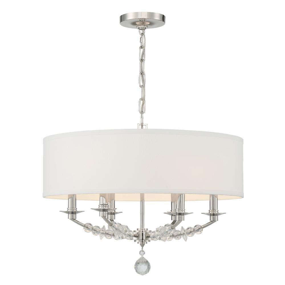 Mirage 6 Light Polished Nickel Chandelier