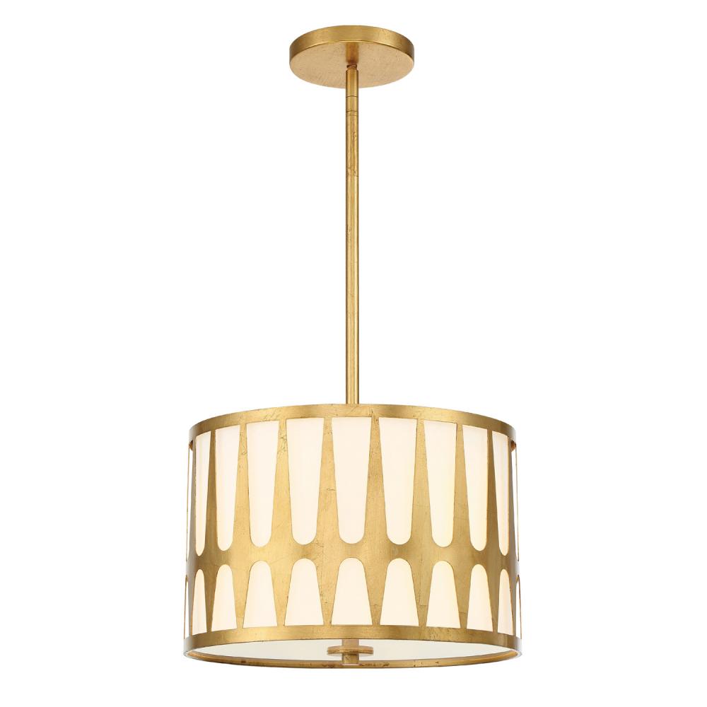 Royston 3 Light Antique Gold Mini Chandelier