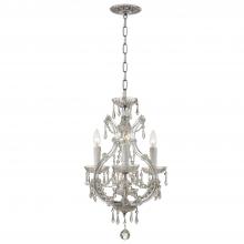 Crystorama 4473-CH-CL-MWP - Maria Theresa 4 Light Hand Cut Crystal Polished Chrome Mini Chandelier