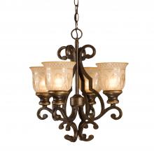 Crystorama 7404-BU - Norwalk 4 Light Bronze Umber Mini Chandelier