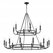 Crystorama BAI-A2109-MK - Bailey 18 Light Matte Black Chandelier