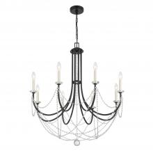  DEL-90808-MK - Delilah 8 Light Matte Black Chandelier