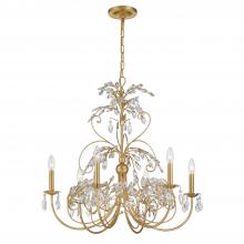 Crystorama SDE-4926-GA - Sadie 6 Light Antique Gold Chandelier