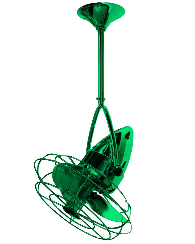 Jarold Direcional ceiling fan in Esmerelda (Green) finish with metal blades.