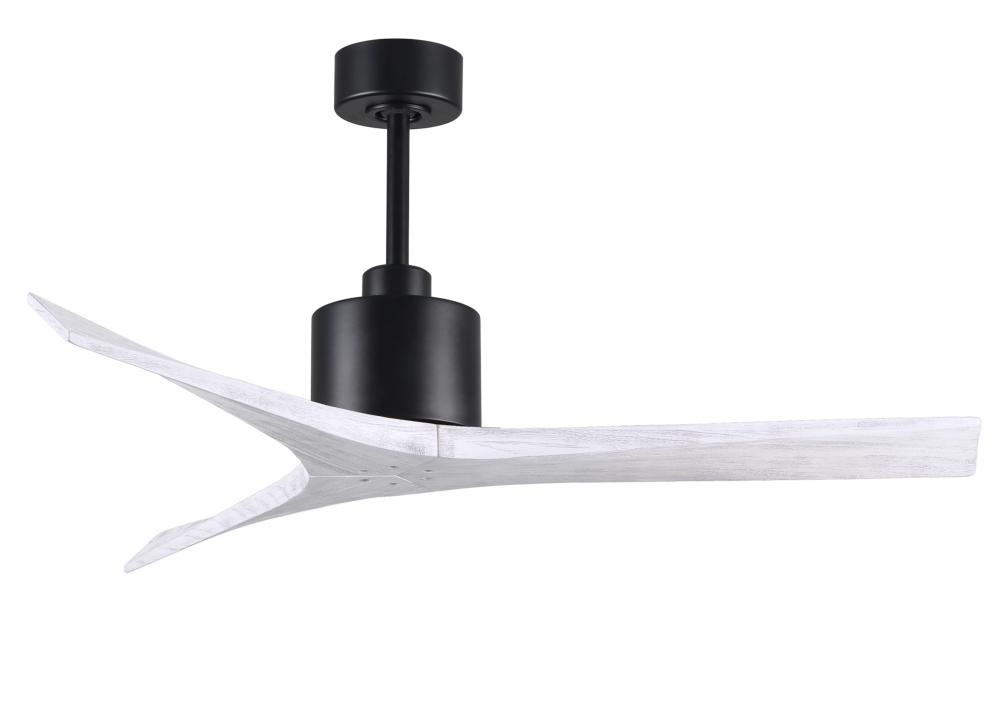 Mollywood 6-speed contemporary ceiling fan in Matte Black finish with 52” solid matte white wood