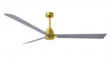 Matthews Fan Company AK-BRBR-BW-72 - Alessandra 3-blade transitional ceiling fan in brushed brass finish with barnwood blades. Optimize