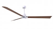 Matthews Fan Company AKLK-MWH-WN-72 - Alessandra 3-blade transitional ceiling fan in matte white finish with walnut blades. Optimized fo