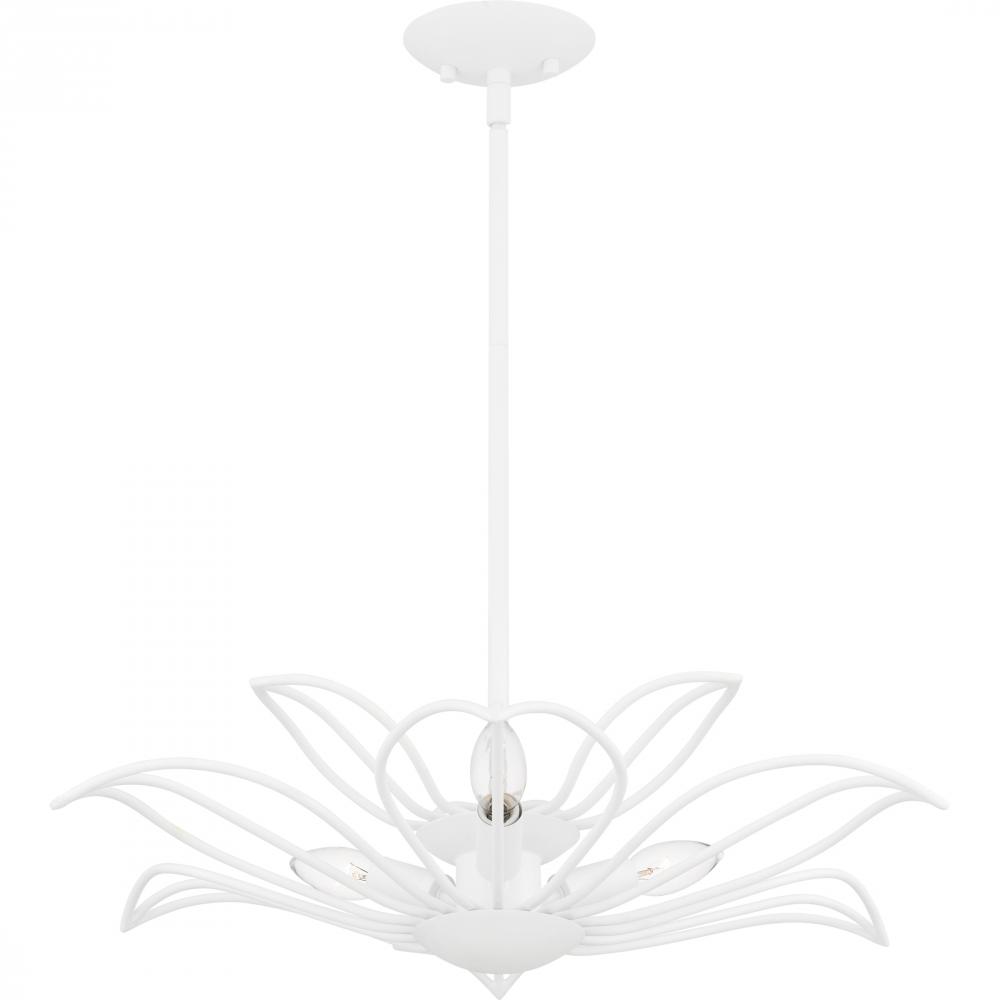 Tallulah 3-Light Sand White Pendant