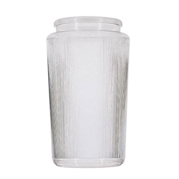 Lexan Cylinder Shade; Fitter 3-1/4 inch; Height 6-1/4 inch; Diameter 3-3/4 inch; Prismatic Cylinder