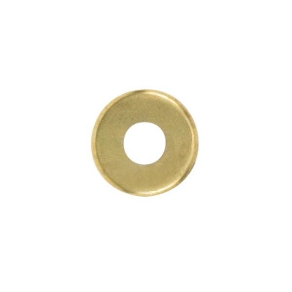 Steel Check Ring; Curled Edge; 1/8 IP Slip; Brass Plated Finish; 1-1/4" Diameter