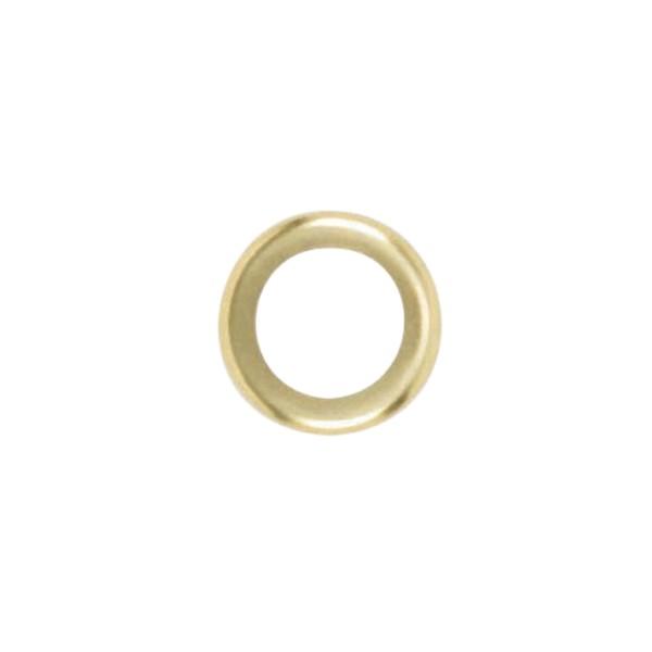 Steel Check Ring; Curled Edge; 1/4 IP Slip; Brass Plated Finish; 3/4" Diameter