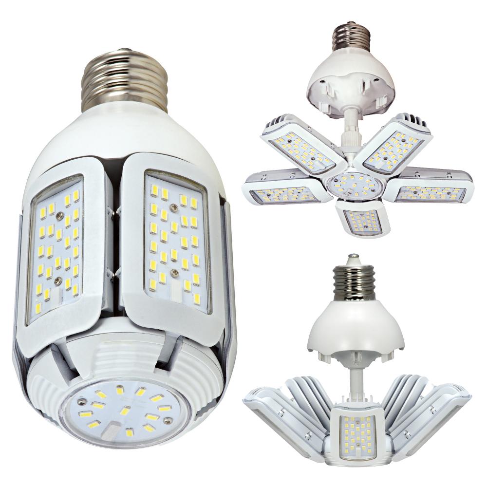 75 Watt - LED HID Replacement; 2700K; Mogul Extended base; Adjustable beam angle; 100-277 Volt
