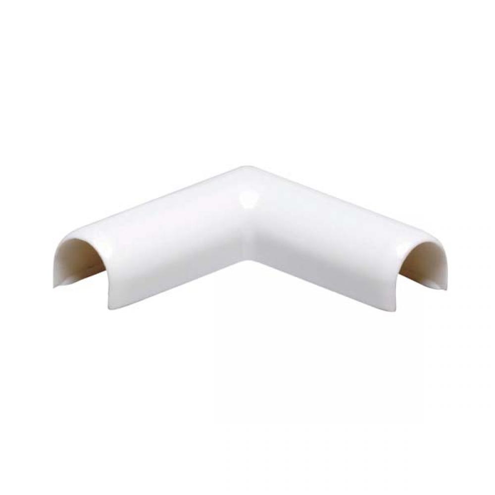 White Flat Elbow Wire Cover