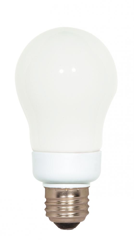 7 Watt; A19 Compact Fluorescent; 4100K; 82 CRI; Medium base; 120 Volt