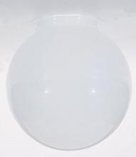 Satco Products Inc. 50/143 - Sprayed Glossy White Ball Shade; Diameter 6 inch; Fitter 3-1/4 inch