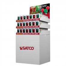 Satco Products Inc. D2116 - Display Unit Containing 126 Total Pieces; 72 Pieces of S14984 8 Watt A19 LED in Red; 54 Pieces of