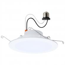 Satco Products Inc. S11892 - 9.5 Watt; 6 Inch LED Downlight Retrofit; 27K/30K/35K/40K/50K CCT Selectable; Flat Wafer; Round;