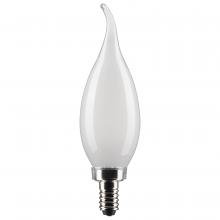 Satco Products Inc. S21303 - 4 Watt CA10 LED; Frost; Candelabra base; 90 CRI; 5000K; 120 Volt