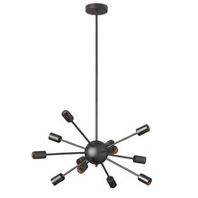 Dainolite BRI-1712C-MB - 12LT Satellite Chandelier, Matte Black