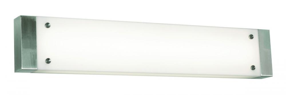 Avanti - Vanity Light Fixture - 27.5'' - Satin Nickel - White Acrylic Shade