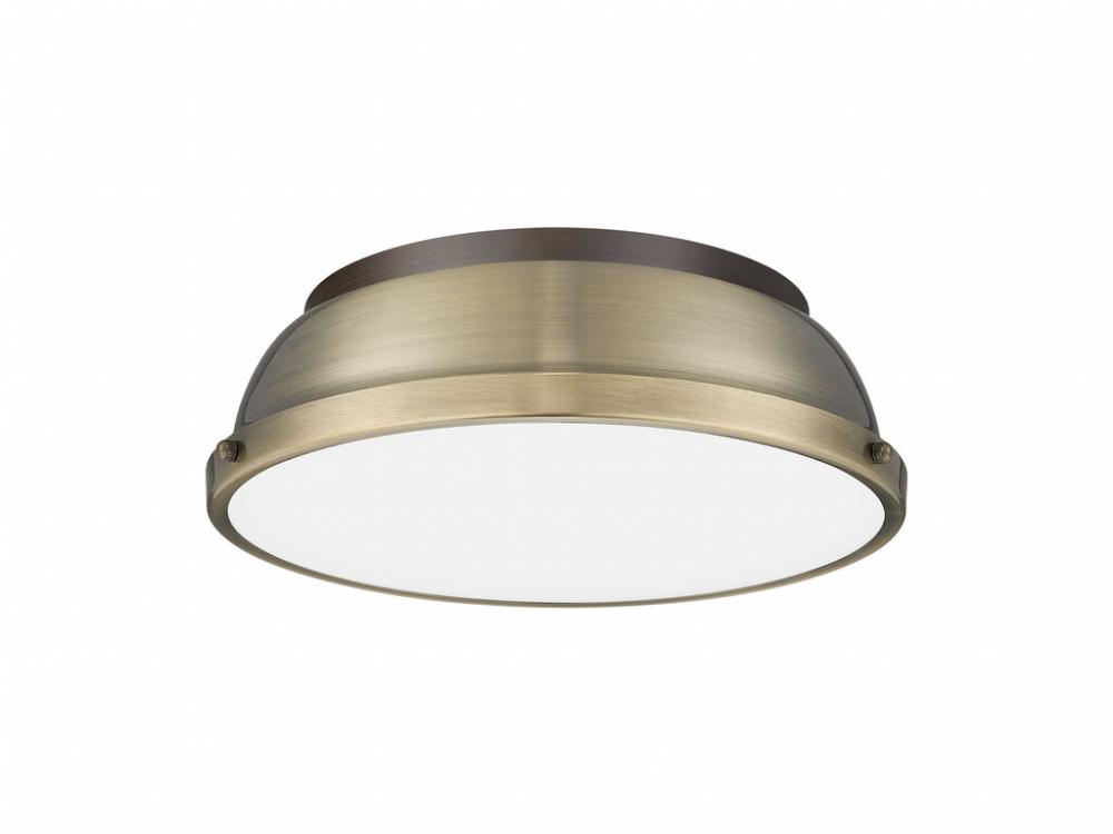 Duncan 3-Light Bath Vanity in Rubbed Bronze with Chrome