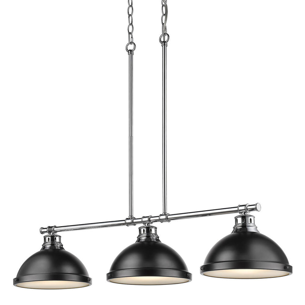 Duncan 1-Light Pendant with Rod in Rubbed Bronze with Aged Brass