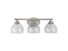 Golden 1094-BA3 PW-HCG - Ariella 3-Light Vanity Light in Pewter with Hammered Clear Glass