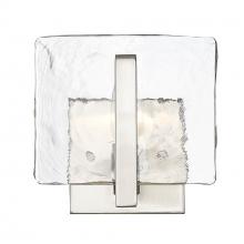 Golden 3164-1W PW-HWG - Aenon PW 1 Light Wall Sconce in Pewter with Hammered Water Glass Shade
