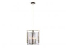 Golden 3164-3P PW-HWG - Aenon 3-Light Pendant in Pewter with Hammered Water Glass